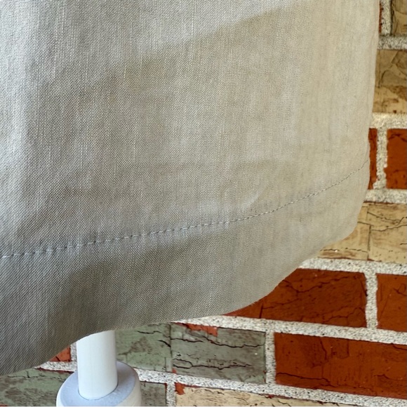 🔥 Theory Linen Cream Short Sleeve Midi Dress - Picture 4 of 11